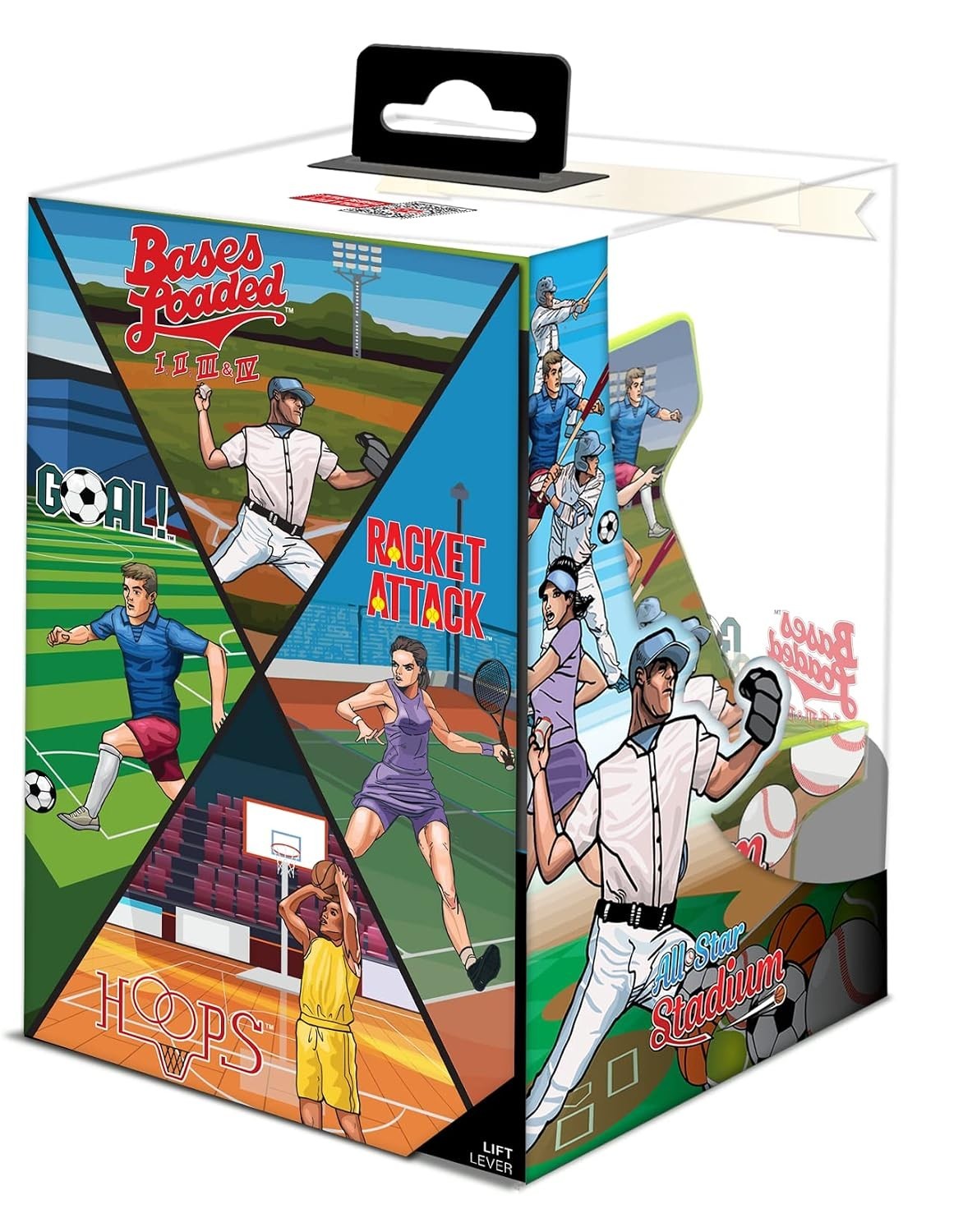 All Star Stadium Pico Player – Portable Arcade with 107 Retro Games, 2″ Screen