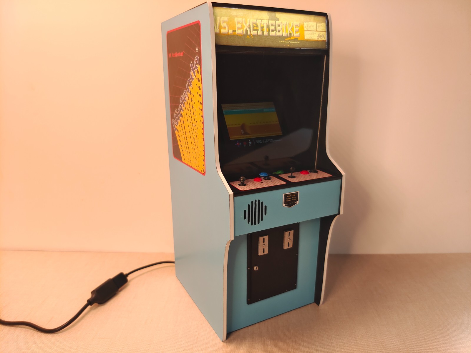 Excitebike 1/6 scale mini working arcade cabinet.