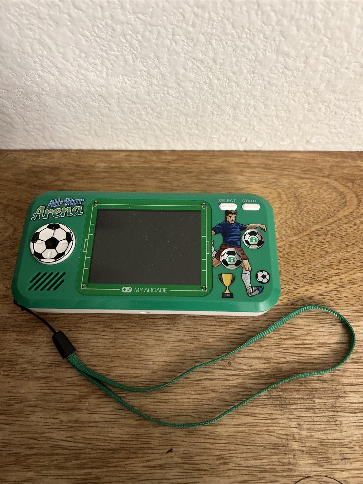 My Arcade All Star Arena Green & White Handheld Gaming System W/Charging Cable