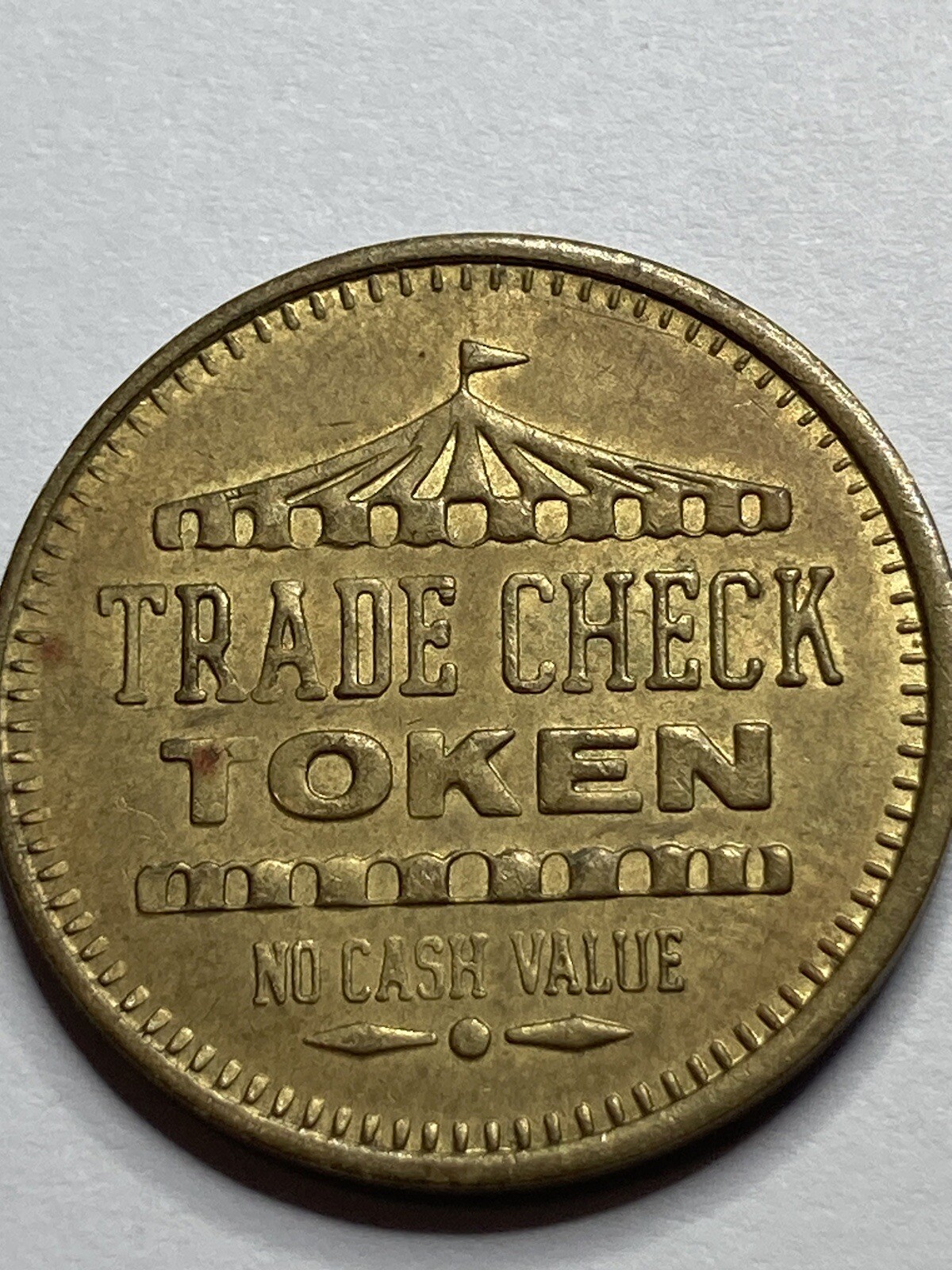 RARE OLDER TRADE CHECK TOKEN AMUSEMENT CARNIVAL BOARDWALK ARCADE DEFUNCT #rd1