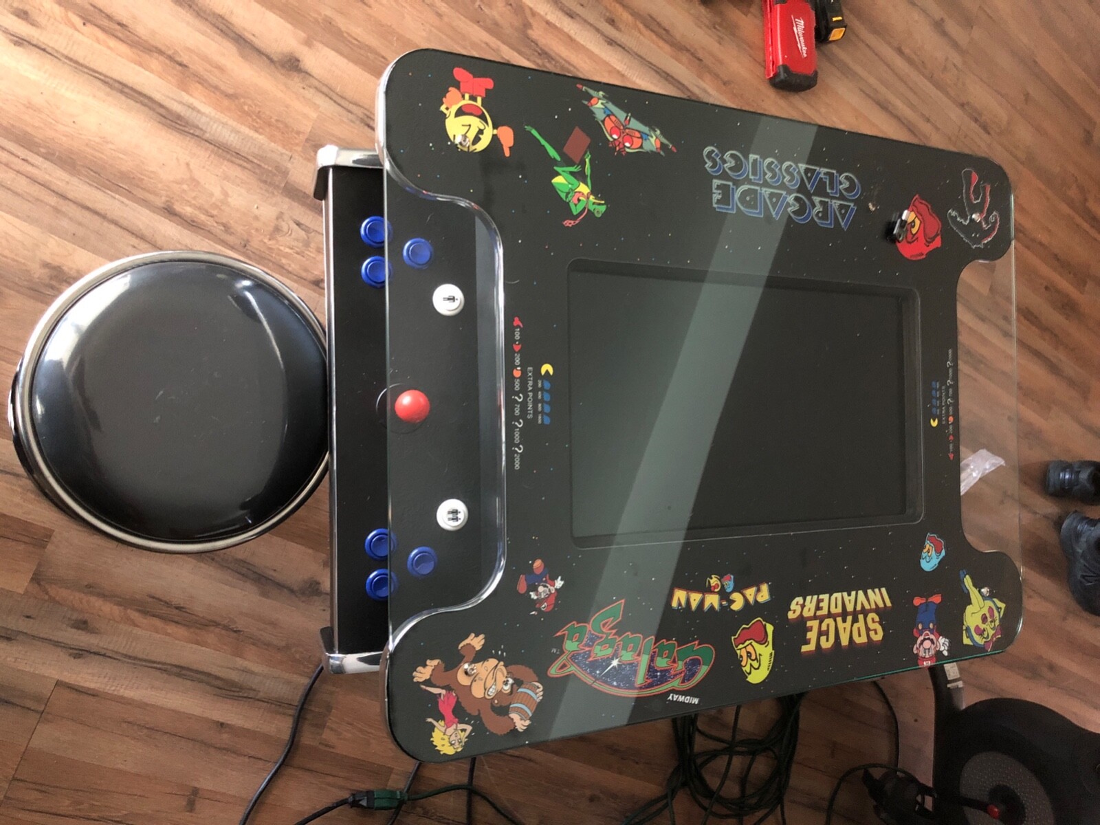  classic arcade video games pac man, space invaders, galaga, 400+ games 2 STOOLS