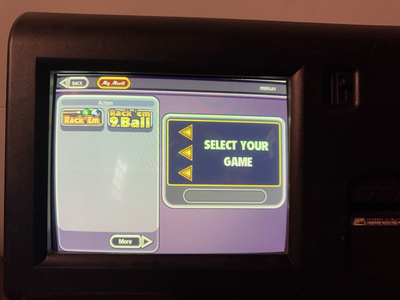 2008 Merit Megatouch Force Radion Bartop Touchscreen Arcade Game