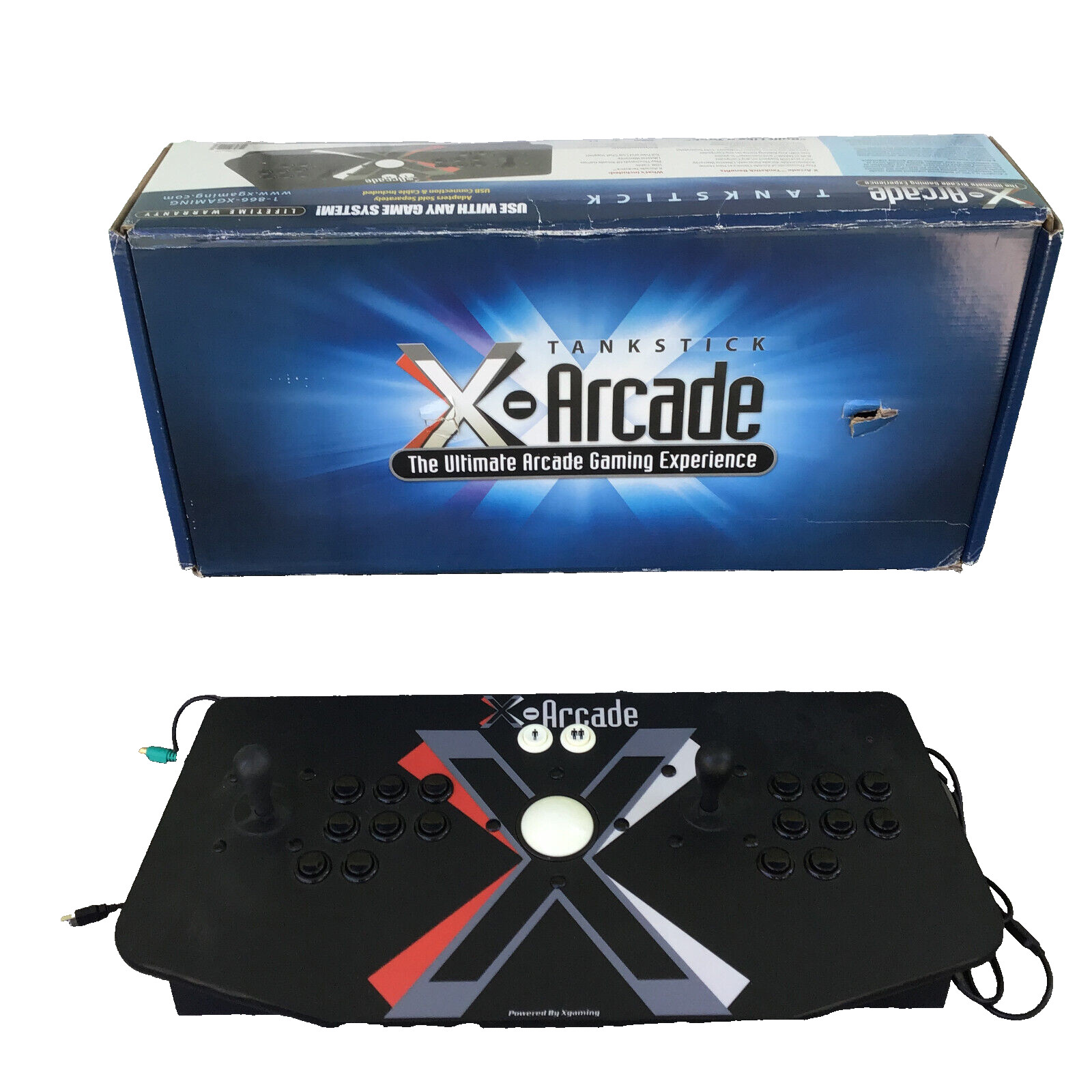X-Gaming X-Arcade Tankstick 2 Player w/Trackball Includes Original Box