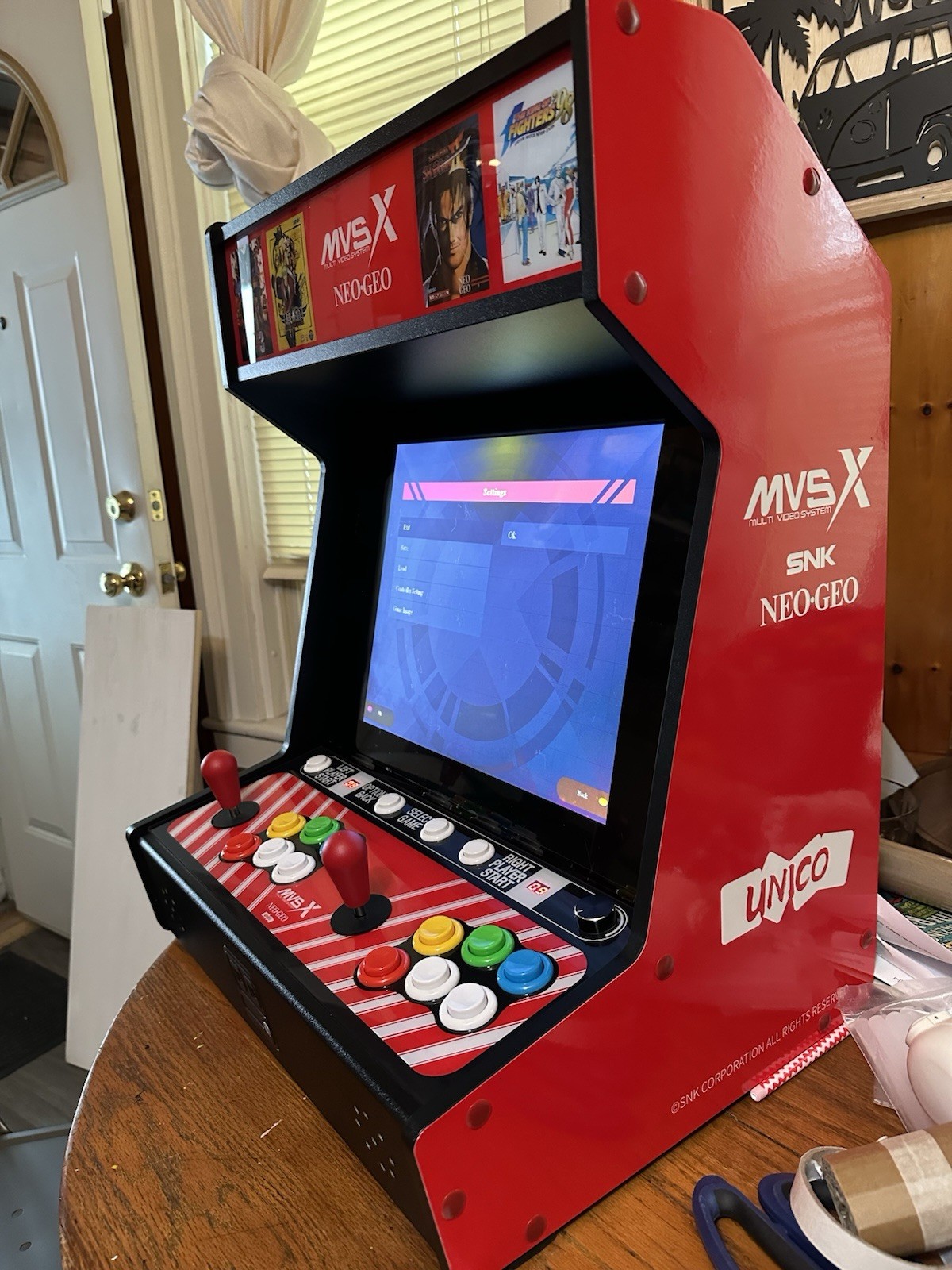 Unico MVSX SNK Neo Geo Multi Video System Tabletop Home Arcade Cabinet