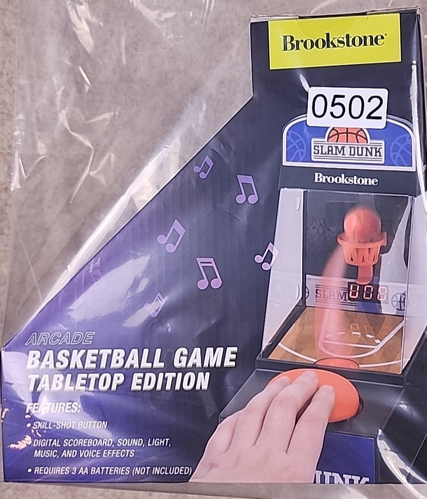 Brookstone Slam Dunk Basketball Game Tabletop Edition Digital Scoreboard New