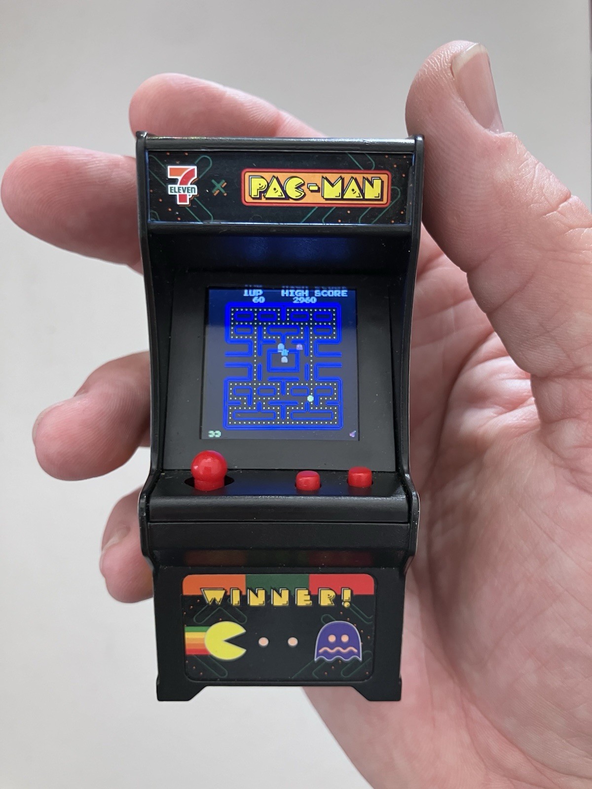 Super Impulse Smallest Tiny Arcade PacMan X 7-Eleven Collaboration VERY RARE
