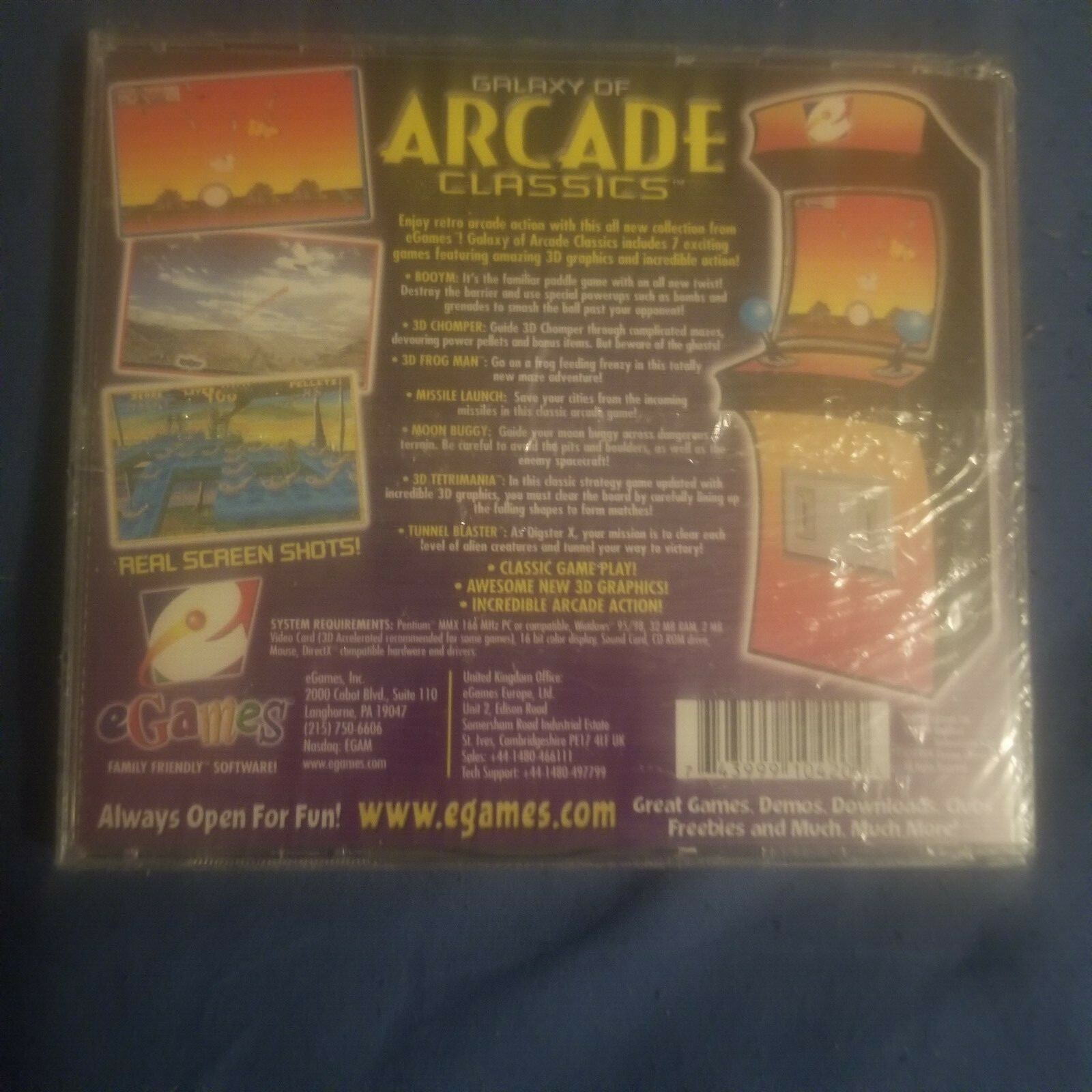 arcade classics egames  galaxy of arcade classics windows 95/98