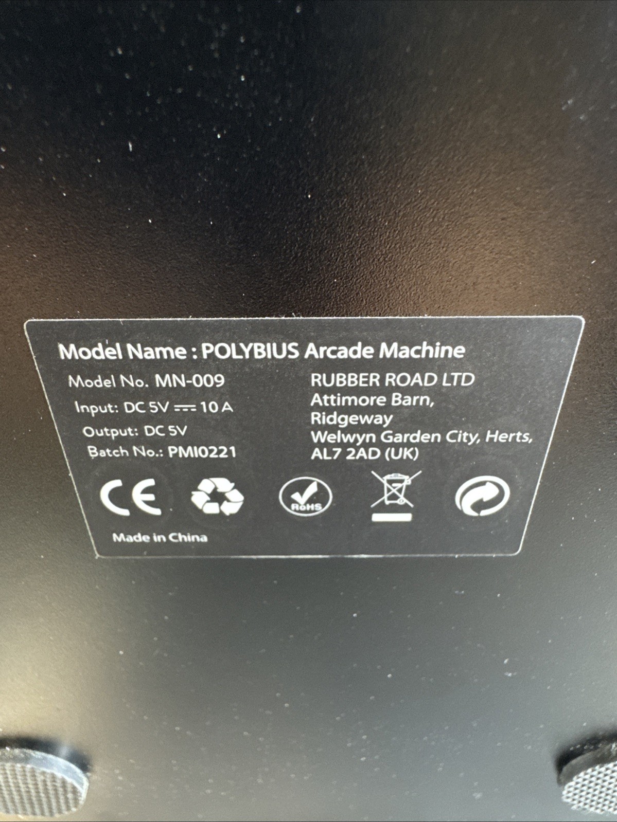 Polybius Numskull Quarter Arcades 1/4 Scale USB Charging Machine (see Descrip)