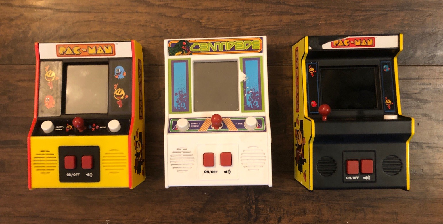 3 Namco Tiny Arcade Mini Arcade Game Worlds Smallest 2017 & Bandai Namco