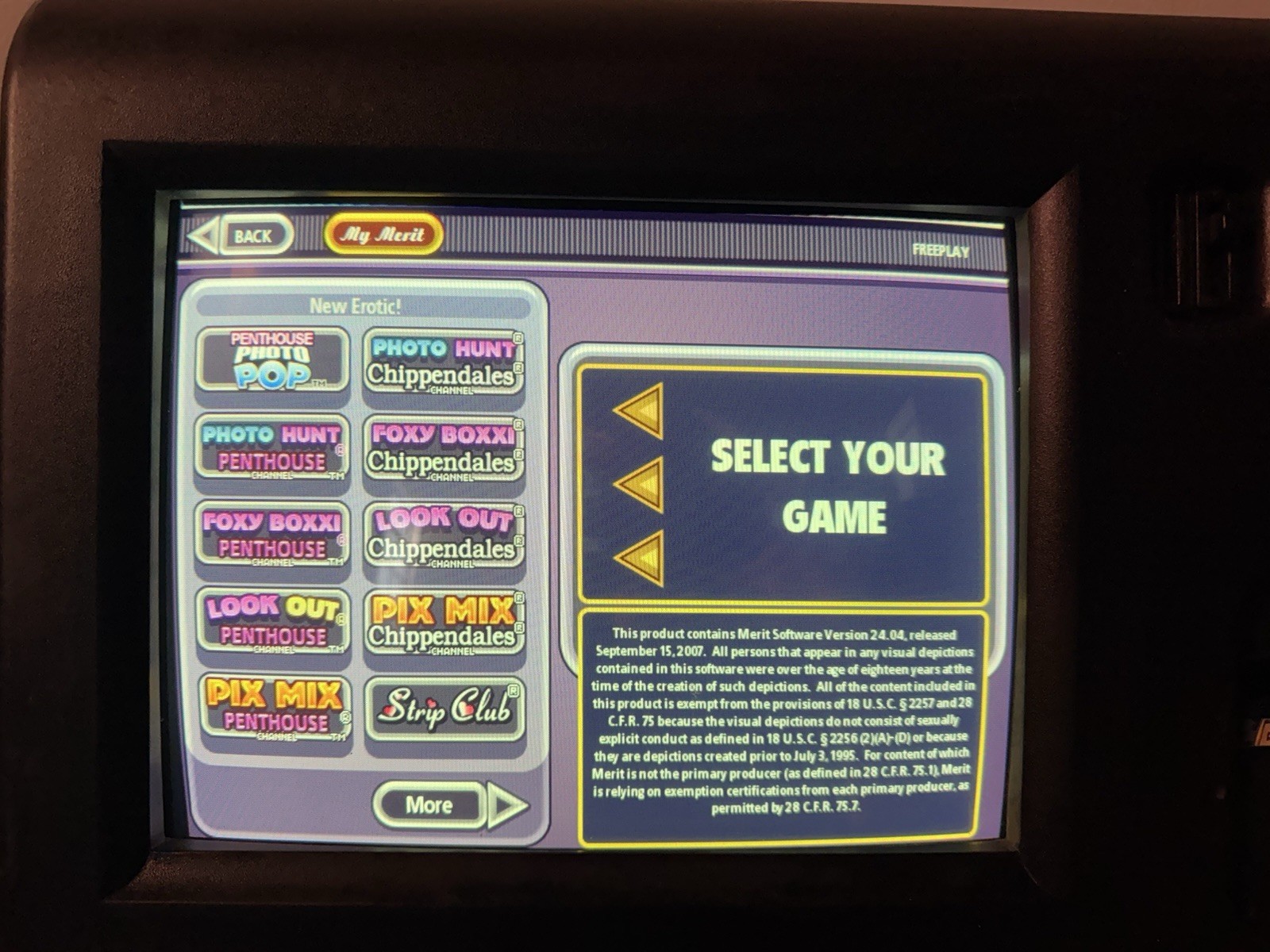 2008 Merit Megatouch Force Radion Bartop Touchscreen Arcade Game