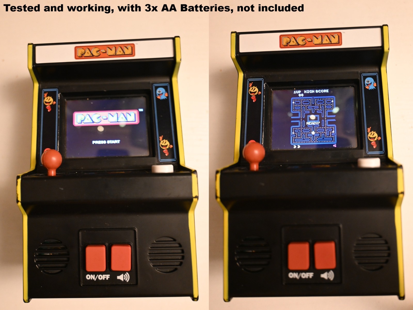 Pac Man toy arcade game – 2019 – Basic Fun #095345 – Tested & Working!
