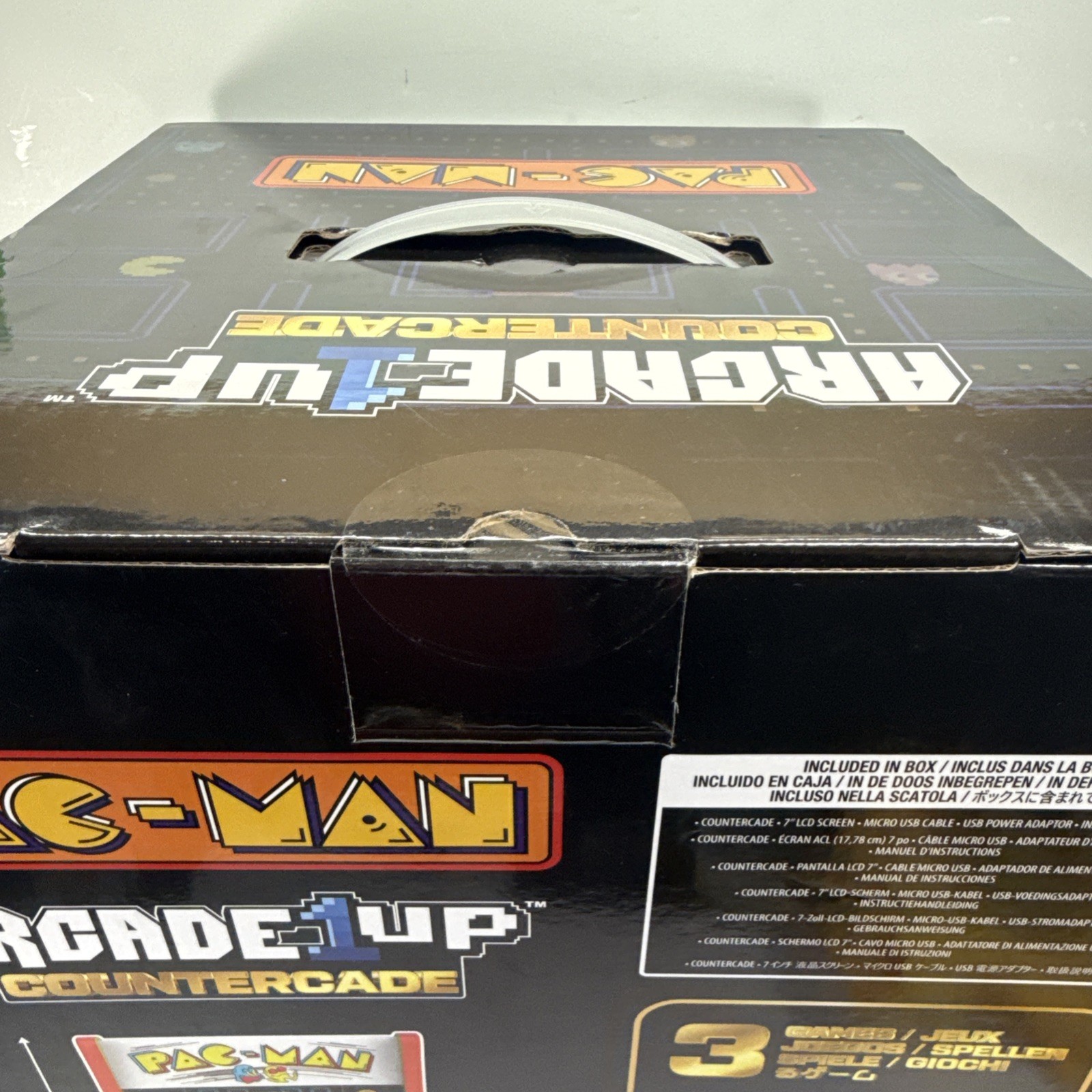 Arcade1Up PAC-MAN Countercade 3 Games in 1 Arcade Machine 13″ | NEW