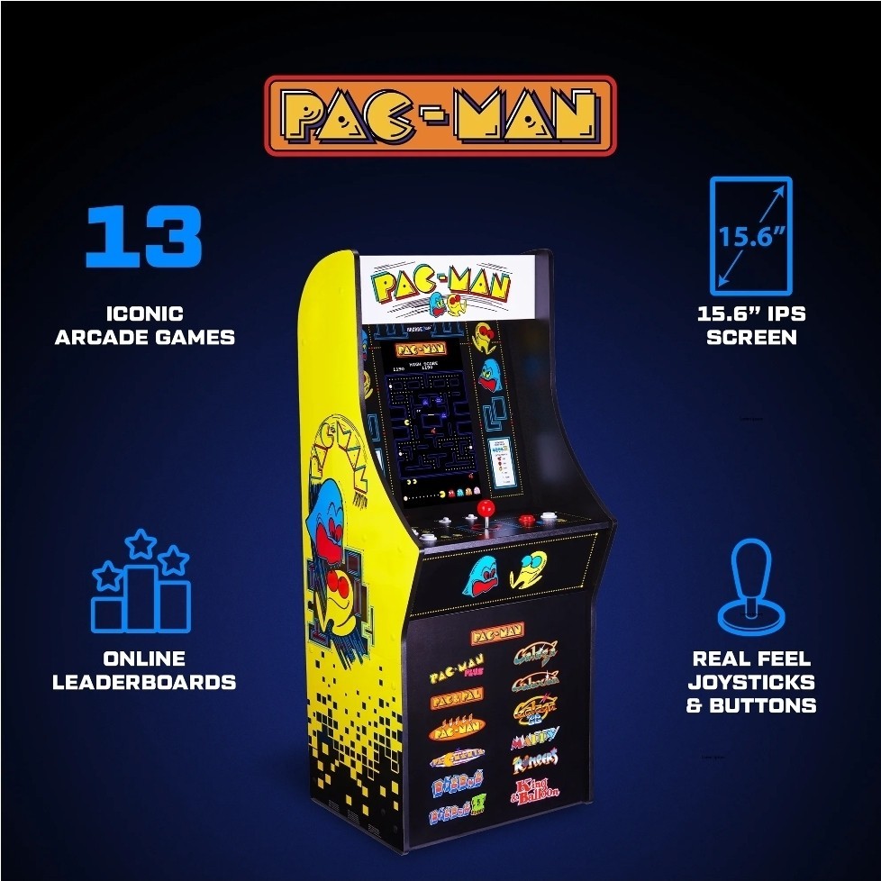Arcade1Up PAC – MAN Classic SE Arcade Machine – 4 – Foot Cabinet, 13 Games