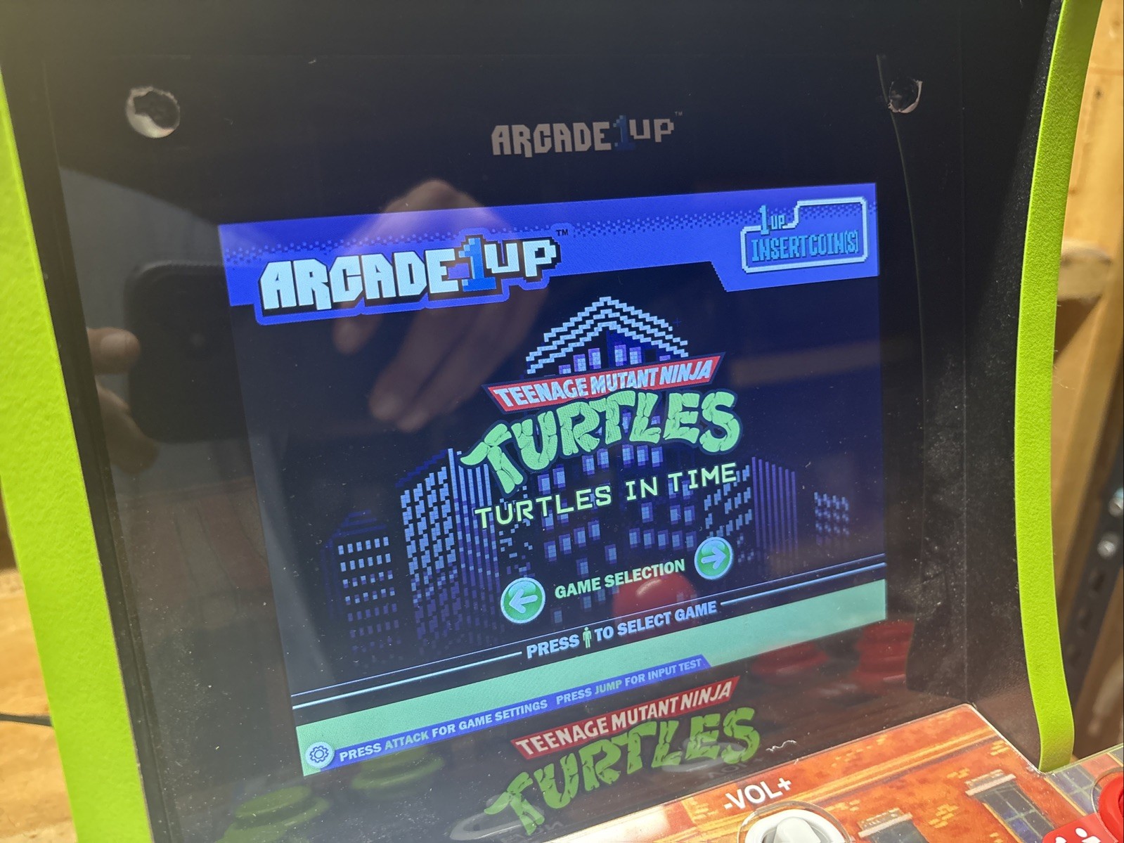Arcade1Up Teenage Mutant Ninja Turtles Countercade 2 Games in 1 Cabinet