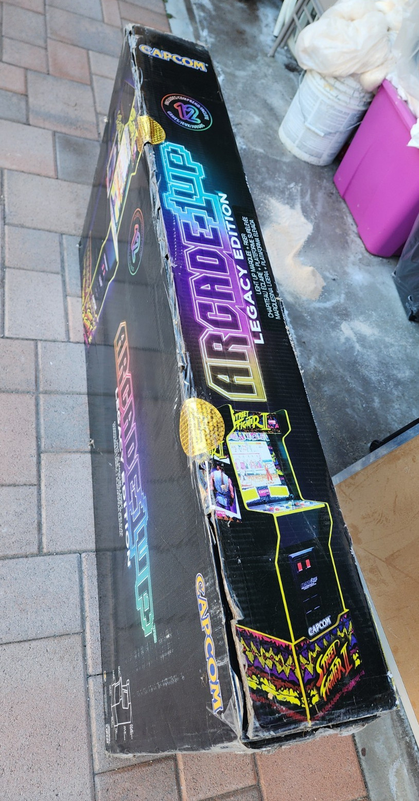 Arcade1UP Capcom Legacy Arcade Cabinet w/ Custom Riser & Marquee & 12 game