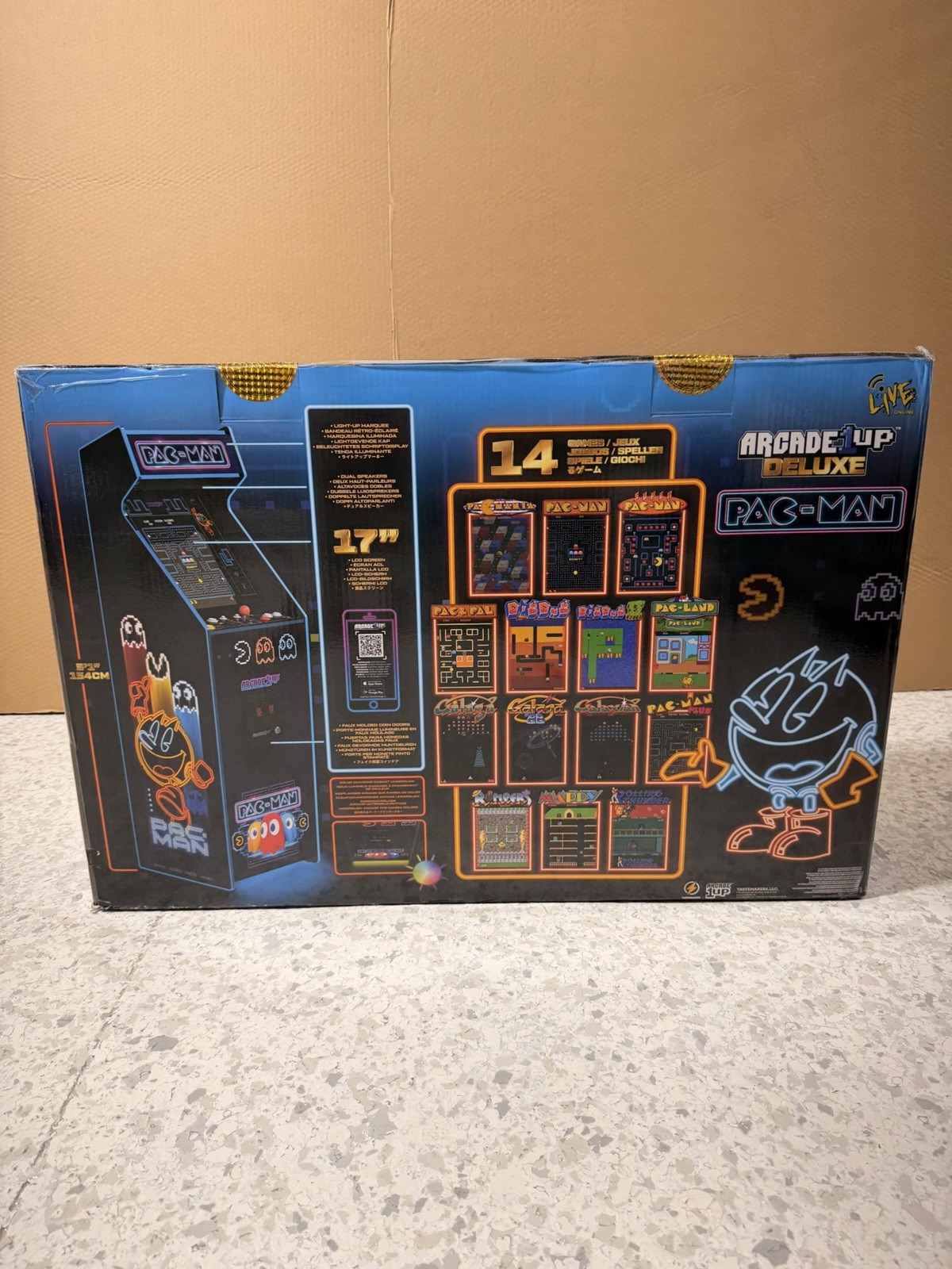 ARCADE 1UP PAC-MAN NEON DELUXE – (NEW GOLD SEALED) 🔥🔥