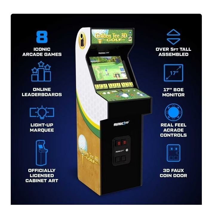 Golden Tee Golf 3D 35th Anniversary Deluxe Arcade Machine Arcade1Up (Brand New)