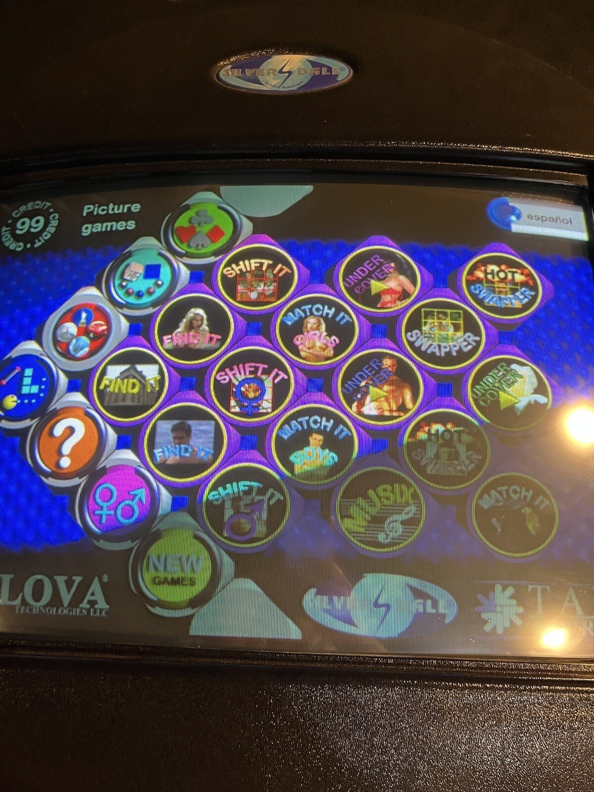 Arcade Machine Touchscreen Photo Hunt Multi Game Silver Ball 1990s Man Cave VTG
