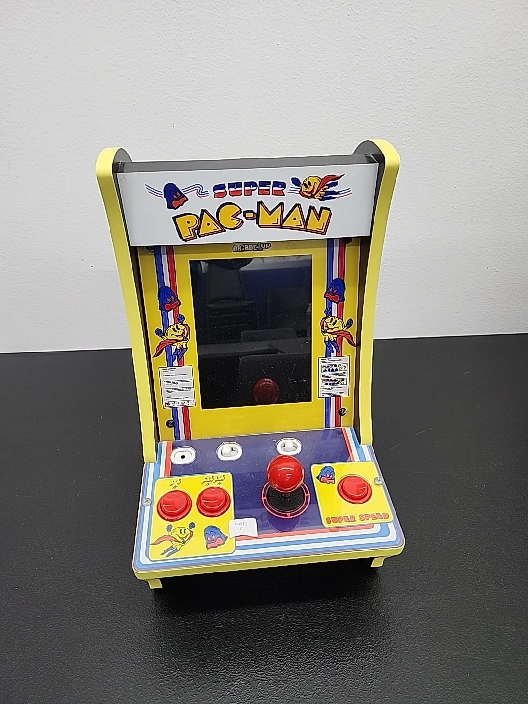 Arcade1UP Super PAC-Man Counter Top Arcade Machine 4 Games PAC-C-01334 Tested