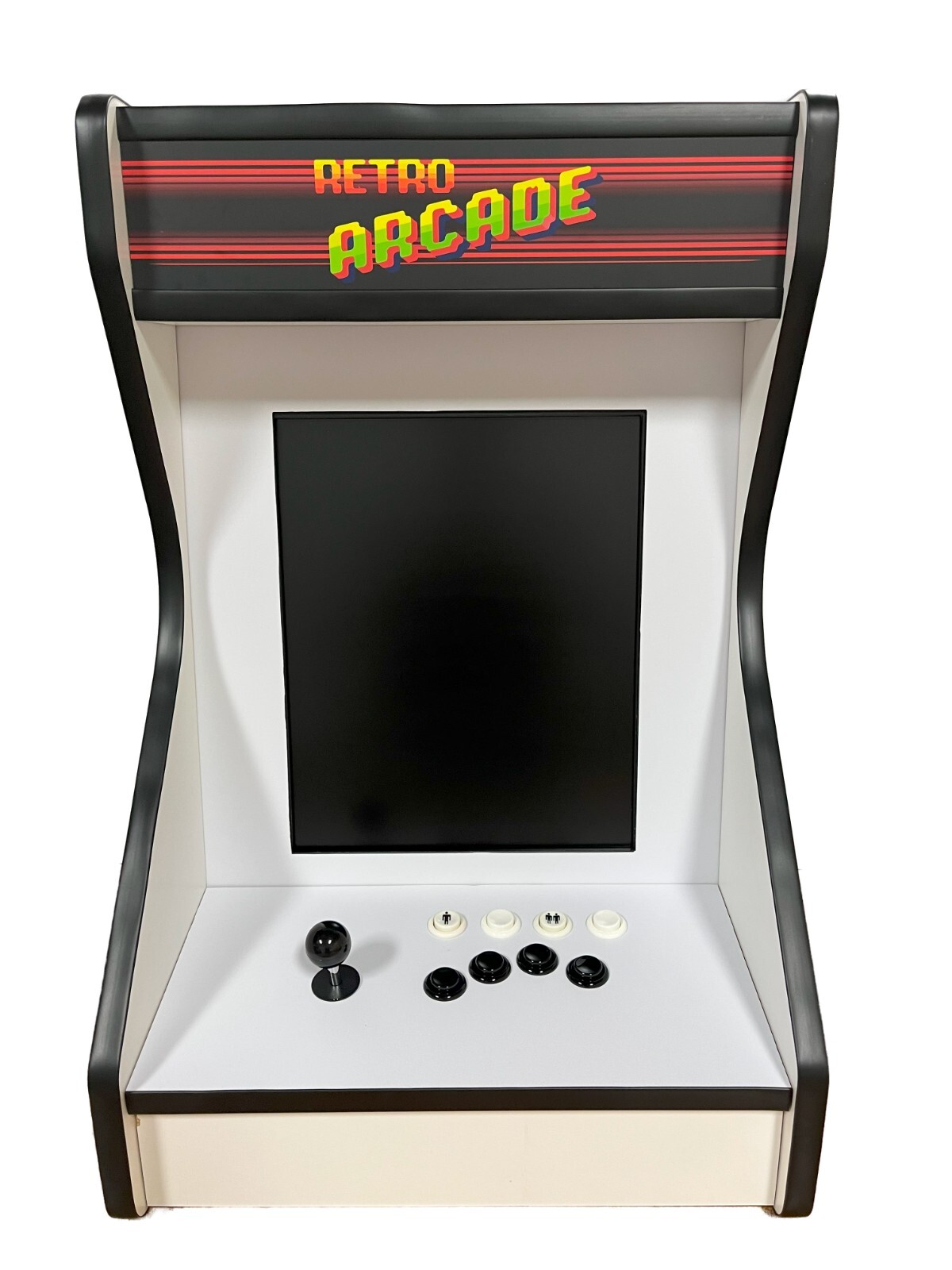 White Bar Top / Table top Vertical Arcade For Your Home! With 516 Games!