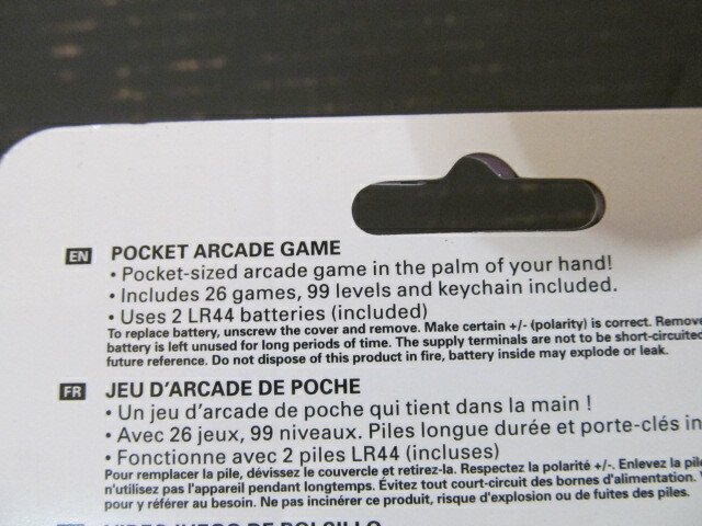 Kikkerland Pocket Arcade Game with 26 Games, 99 Levels Each