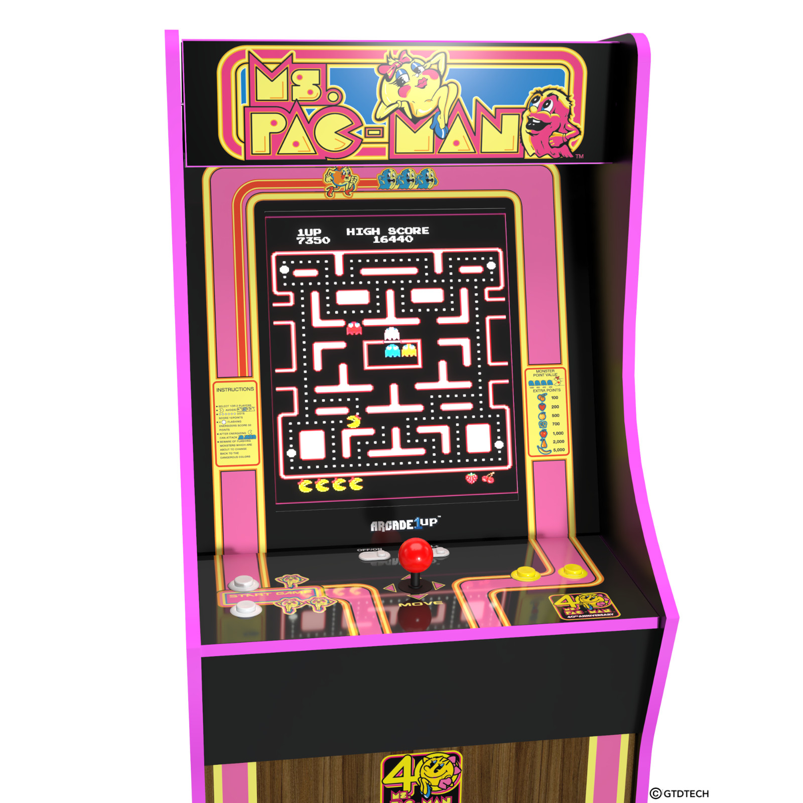 Ms PacMan Arcade1Up Special 40th Anniversary Edition ARCADE 10 GAMES