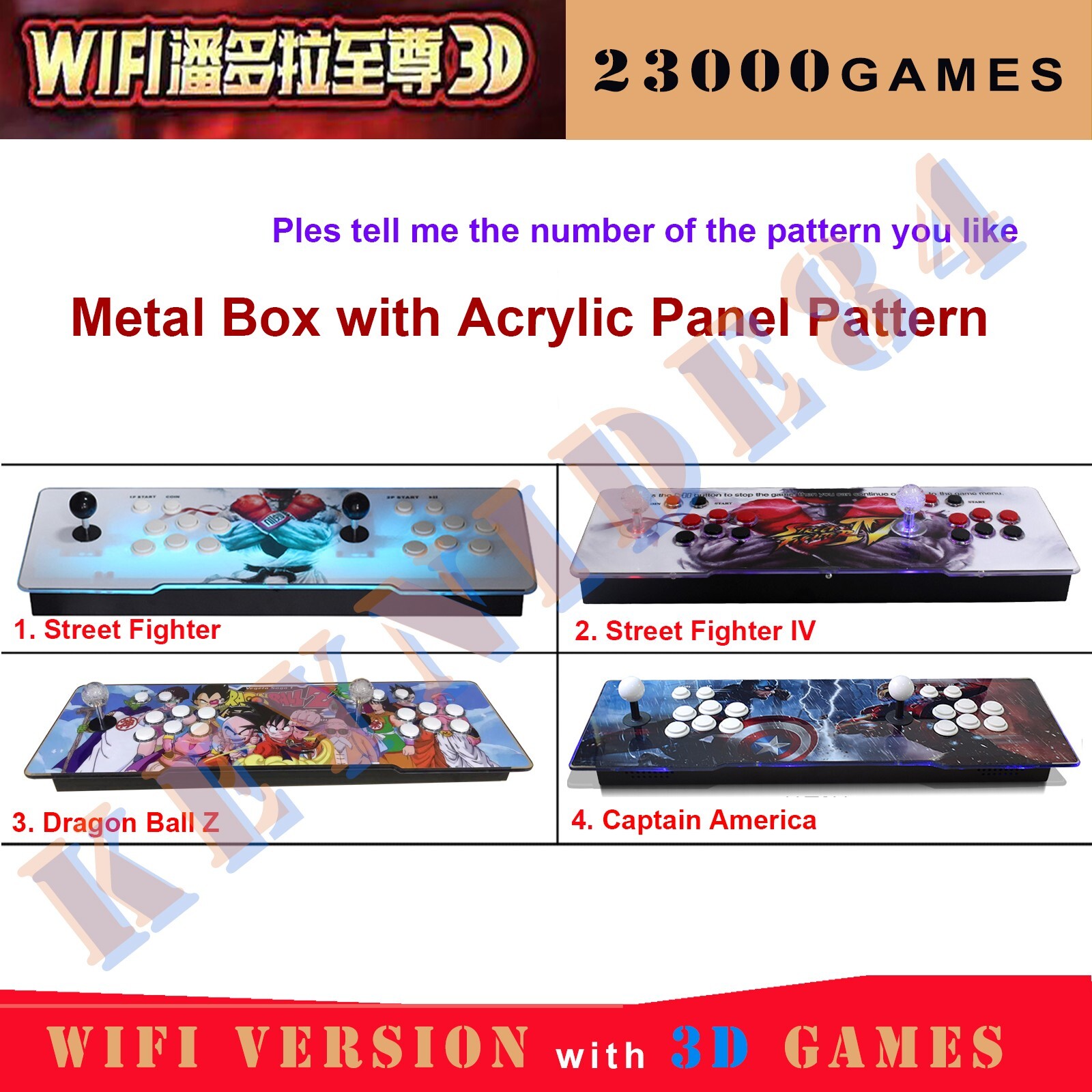 NEW 23000 Games Retro Video Game Arcade Double Sticks 3D WiFi Pandora’s Box