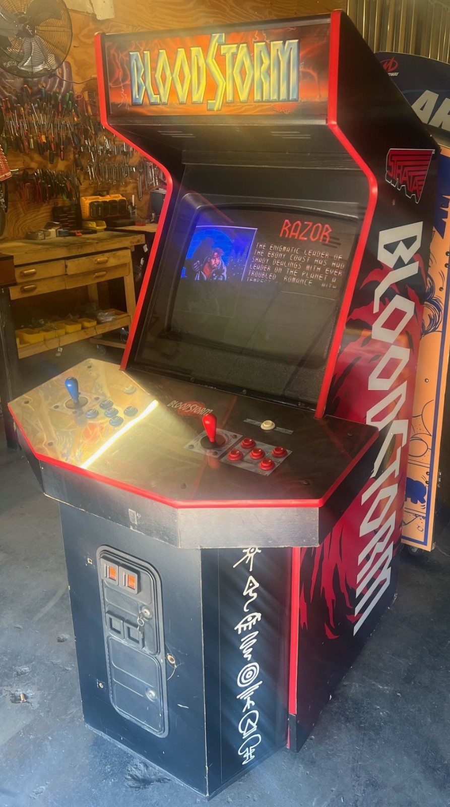 BLOODSTORM ARCADE MACHINE by STRATA 1994 (Excellent Condition)