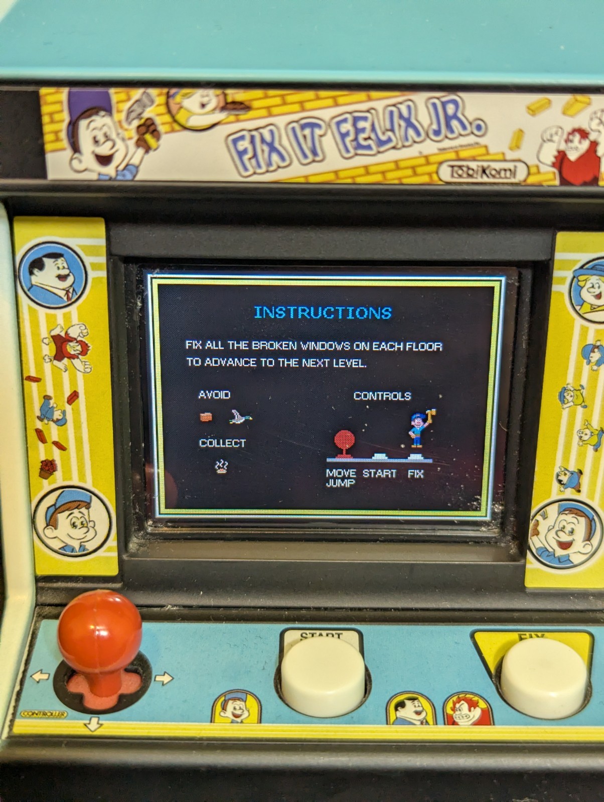 Disney Fix It Felix Jr Mini Arcade Game Machine Wreck It Ralph