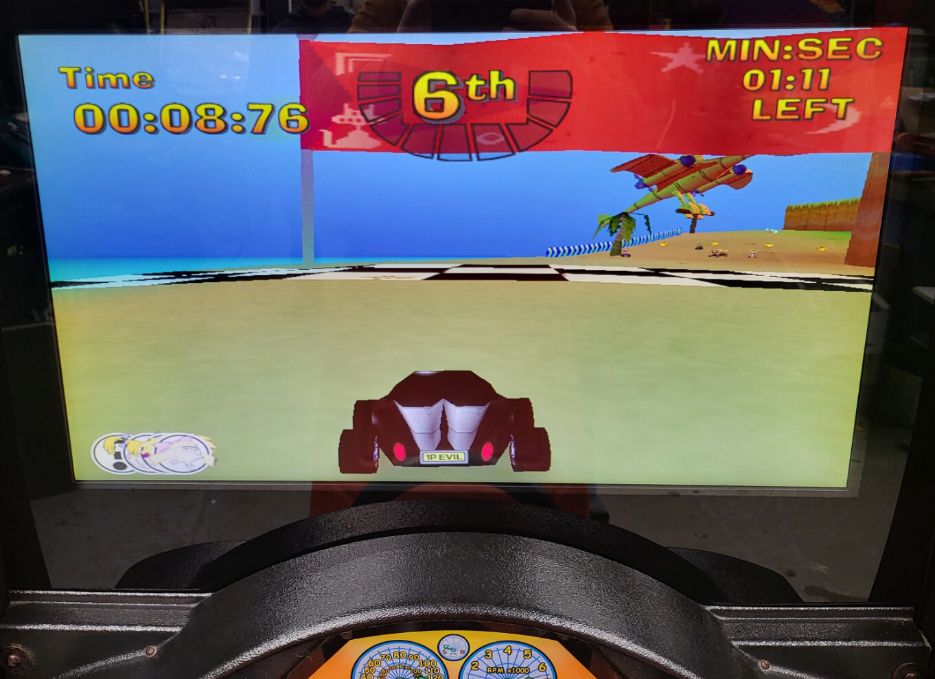 Nickelodeon Nicktoons Racing Arcade Sit Down Driving Racing Arcade 27″ LCD (#1)