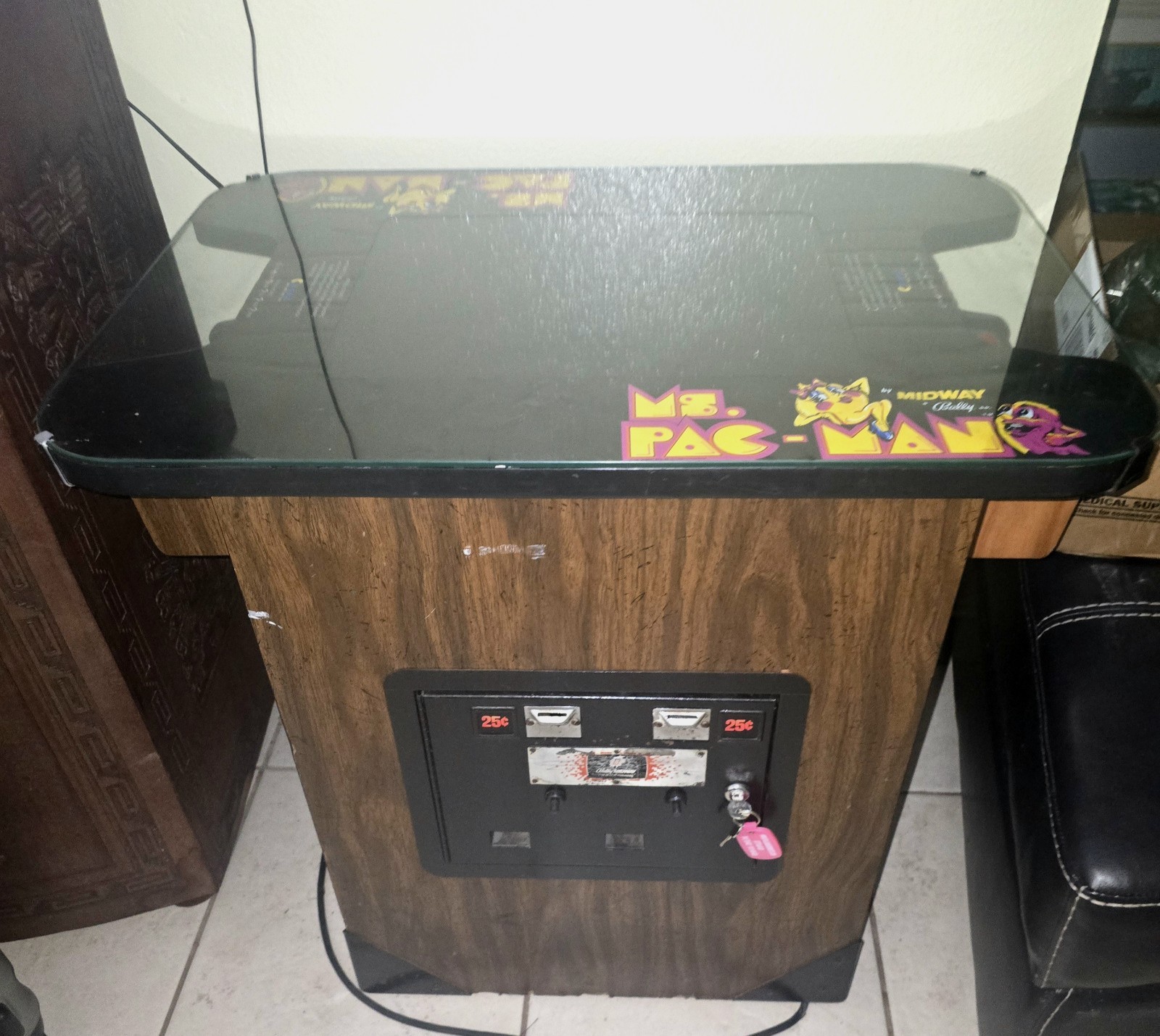 MS PAC-MAN Original Cocktail Table Video Arcade Game
