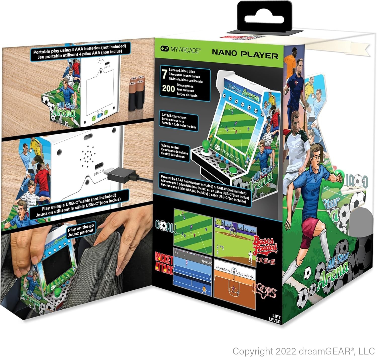 All-Star Arena Nano Player – 4.5″ Fully Playable Portable Mini Arcade Machine…