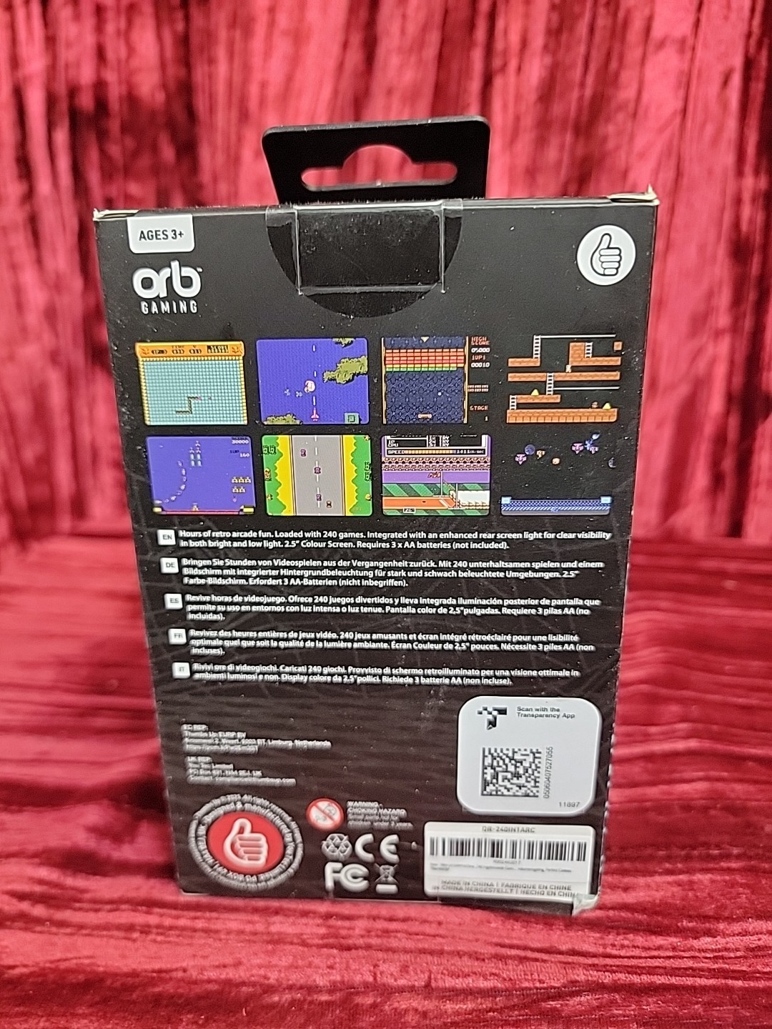 Mini Arcade Machine by Thumbs Up 240 16 Bit Games Sports NEW IN BOX GAMER GAMING