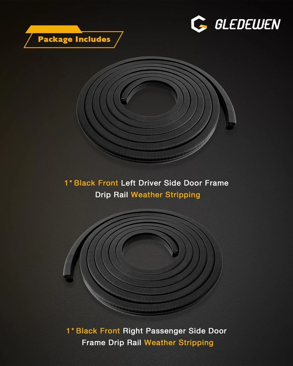 Door Seal Weatherstrip, Compatible with 1988-2000 Chevy GMC C1500 C2500 C3500..