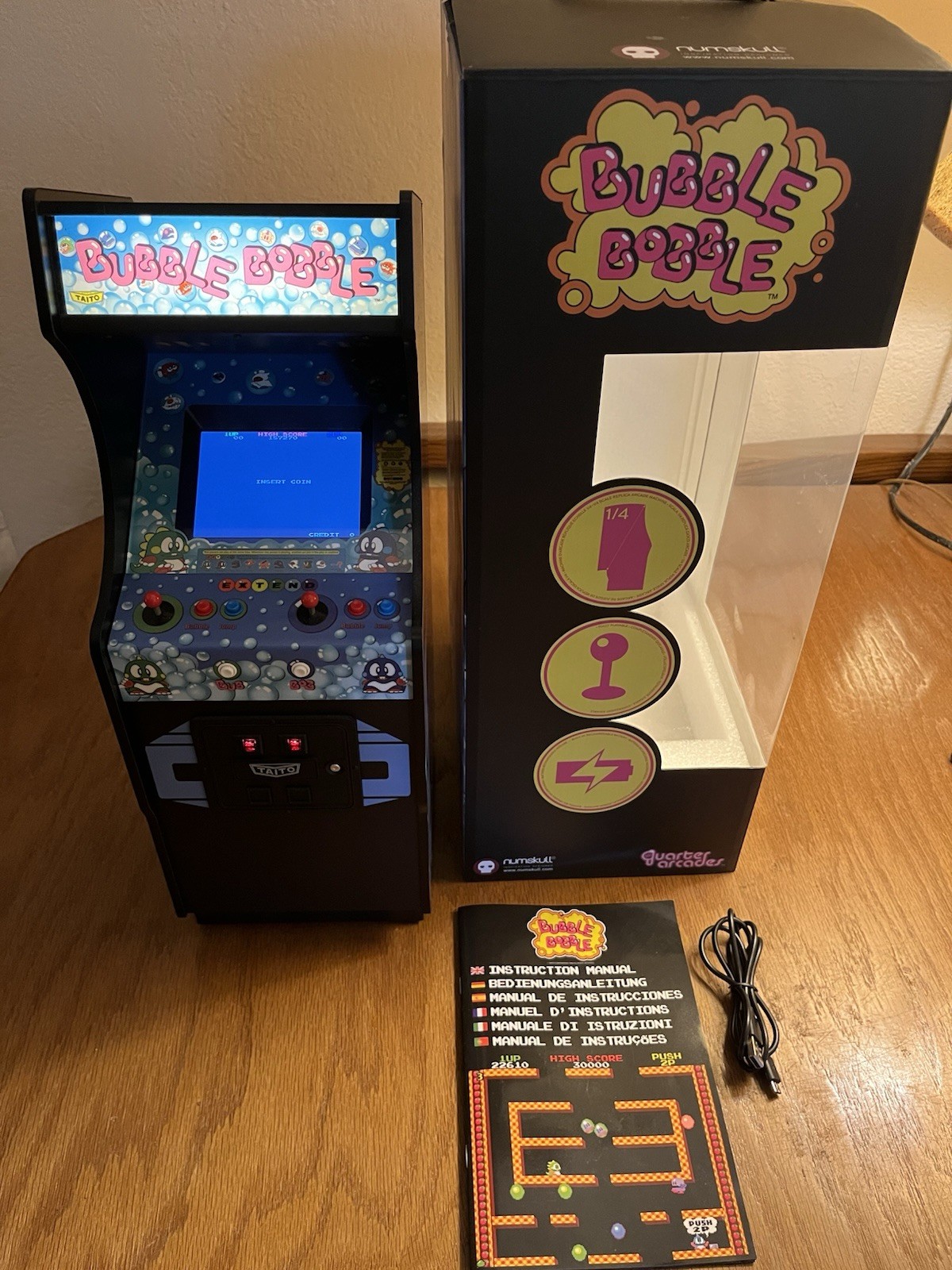 Numskull Quarter Arcades – Bubble Bobble Mini Arcade – 1/4 Scale Original ROM