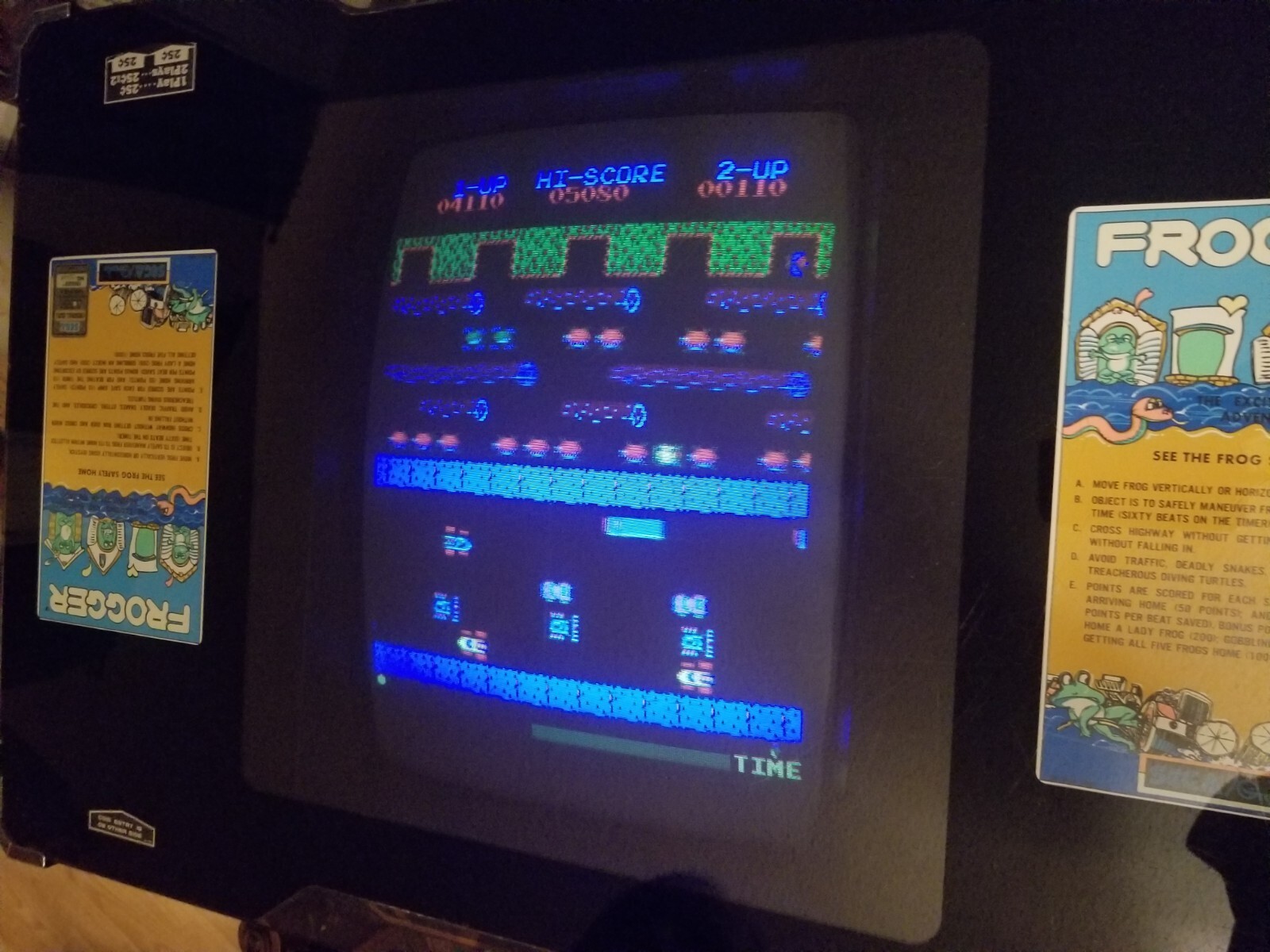 Frogger Cocktail Table Arcade Game Coin Op With Locks Keys Original Survivor