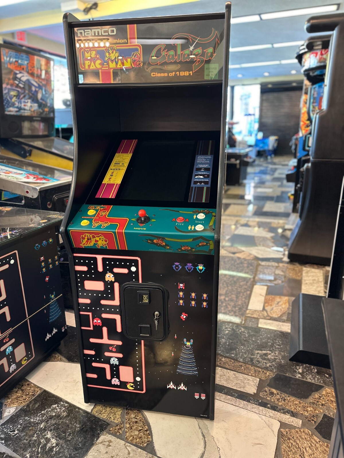 NAMCO 20 YEAR REUNION MS PACMAN GALAGA CLASS OF 1981 HEAVY DUTY COMMERCIAL GRADE