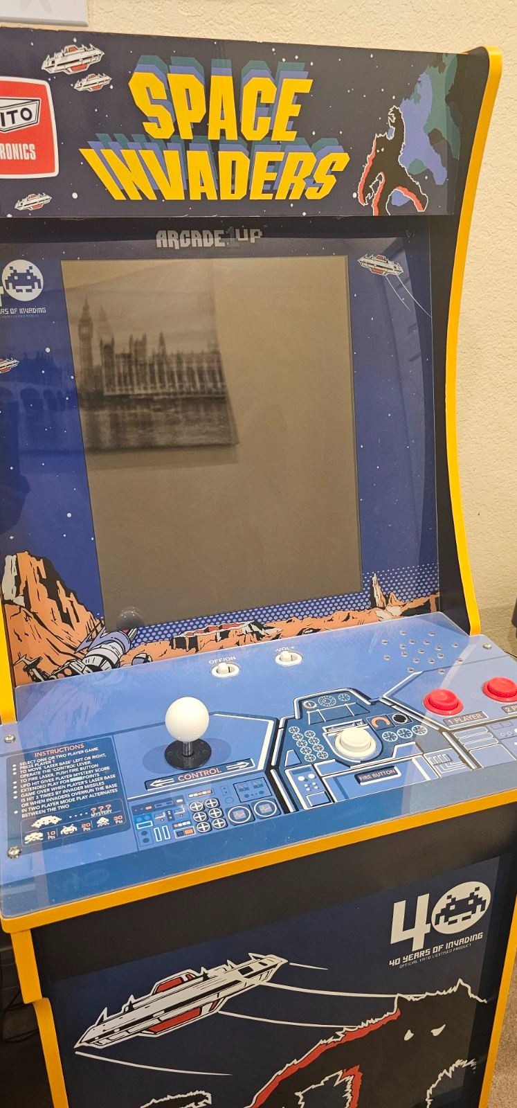 Space Invaders Arcade1up Retro Machine with height Riser – Great Condition