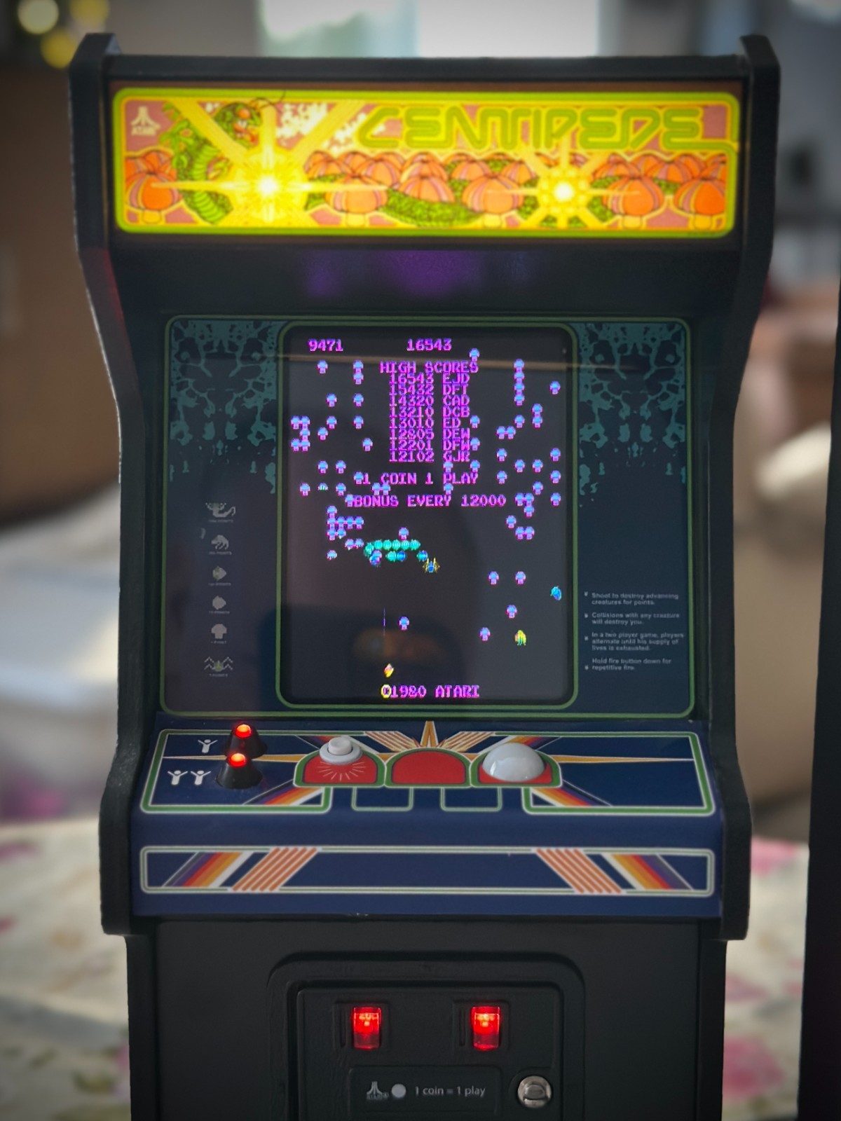 New Wave Toys Limited Edition Replicade Centipede 1/6 Scale Arcade Machine
