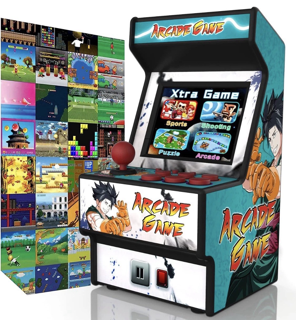 Mini Arcade Machine with 156 Classic Games and 2.8 Inch Color Display