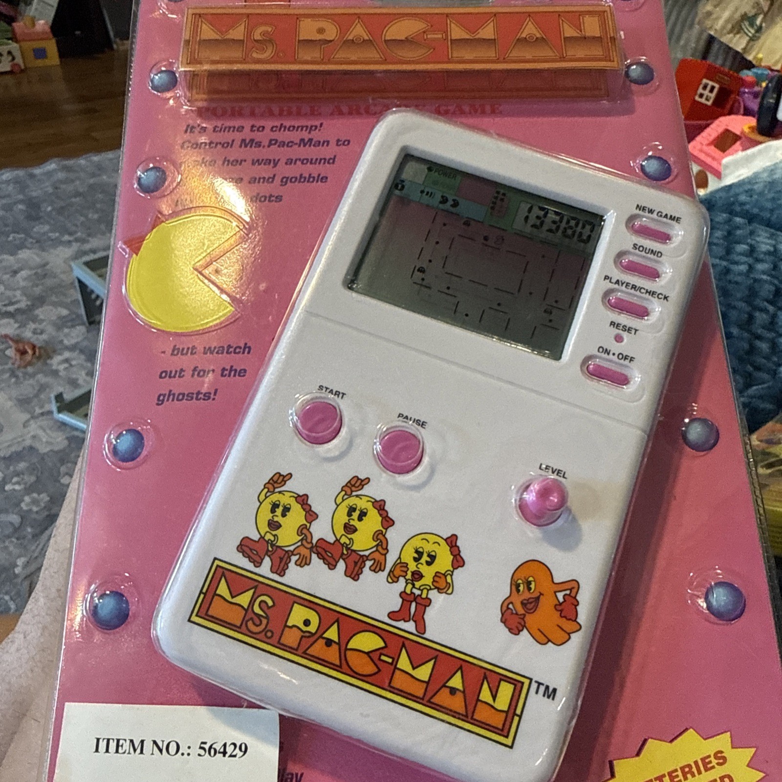 1996 Ms. PacMan Portable Handheld Arcade Game Brand New Factory Sealed MGA-208N