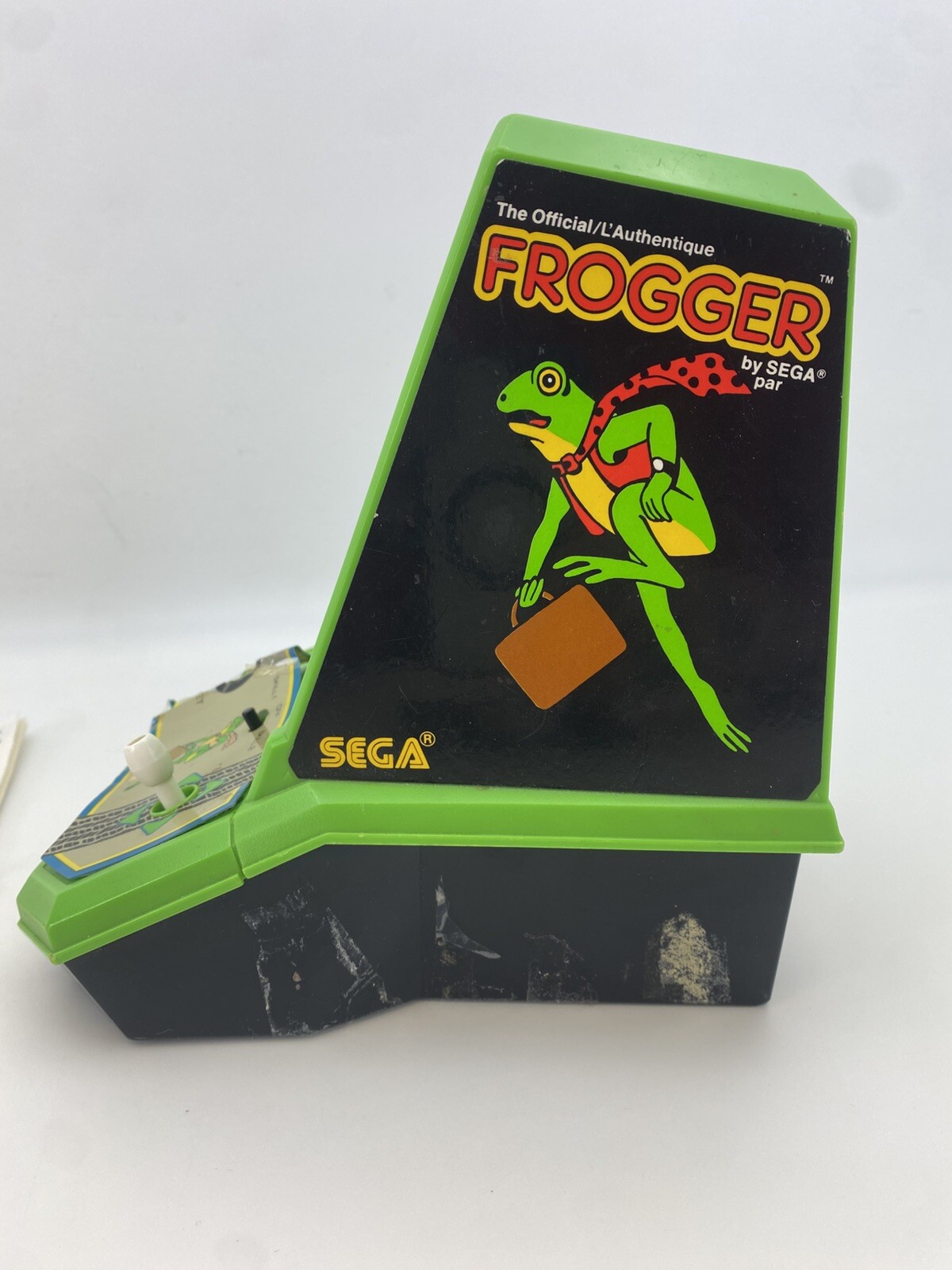 Frogger Vintage 1982 Mini Table Top Handheld Arcade Video Game Sega Coleco Works