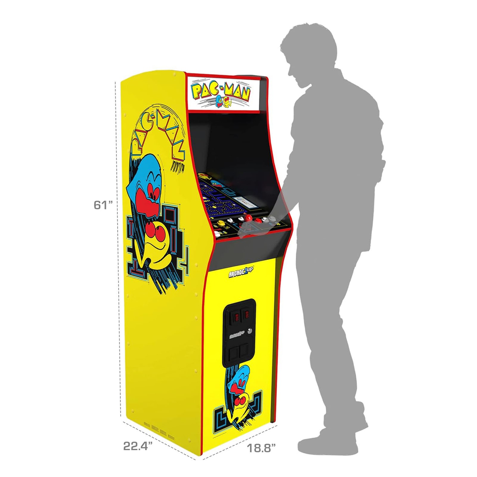 Arcade1Up Pac-Man Deluxe Arcade Gaming Cabinet w/14 Classic Games (Open Box)