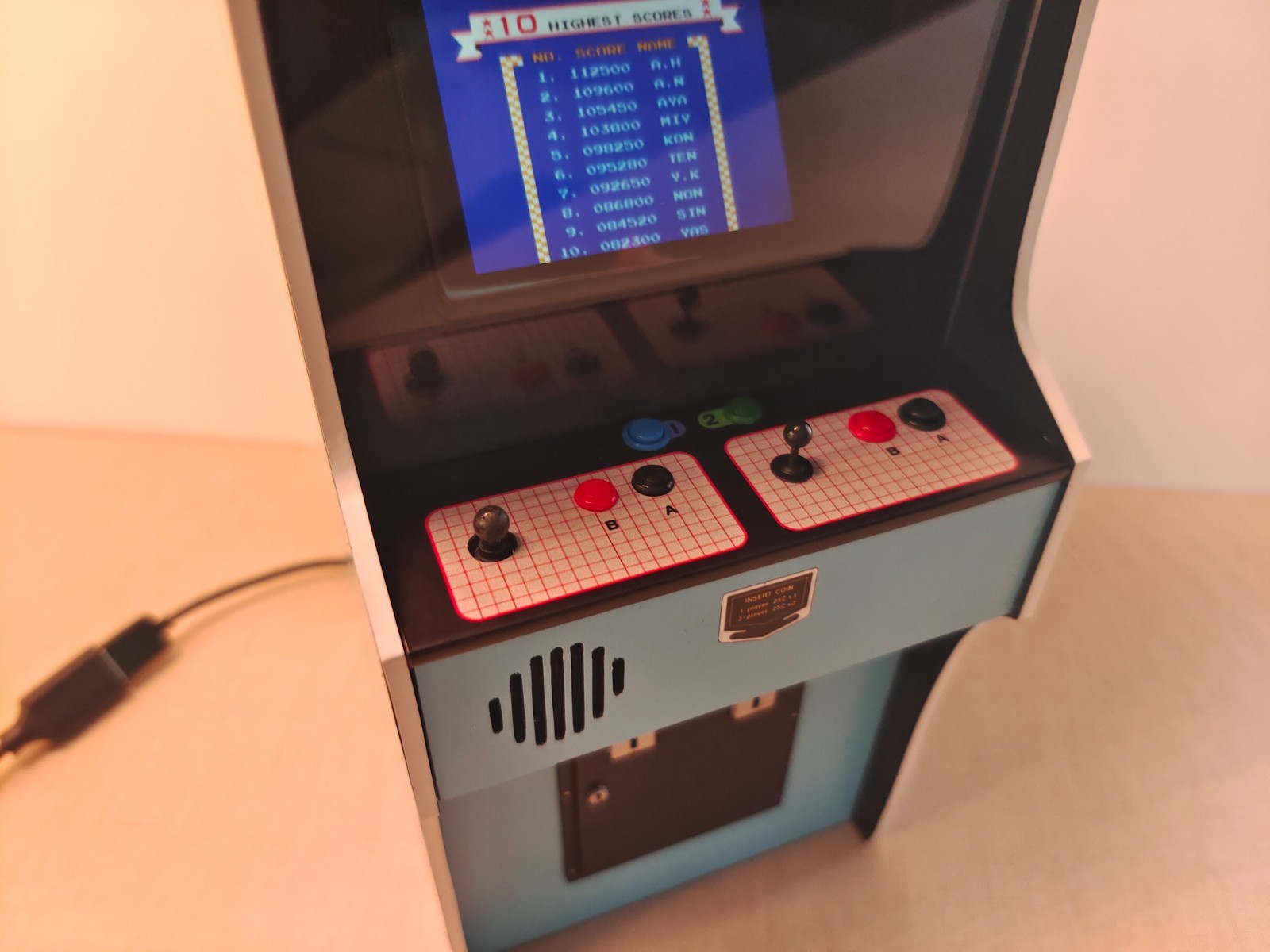 Excitebike 1/6 scale mini working arcade cabinet.