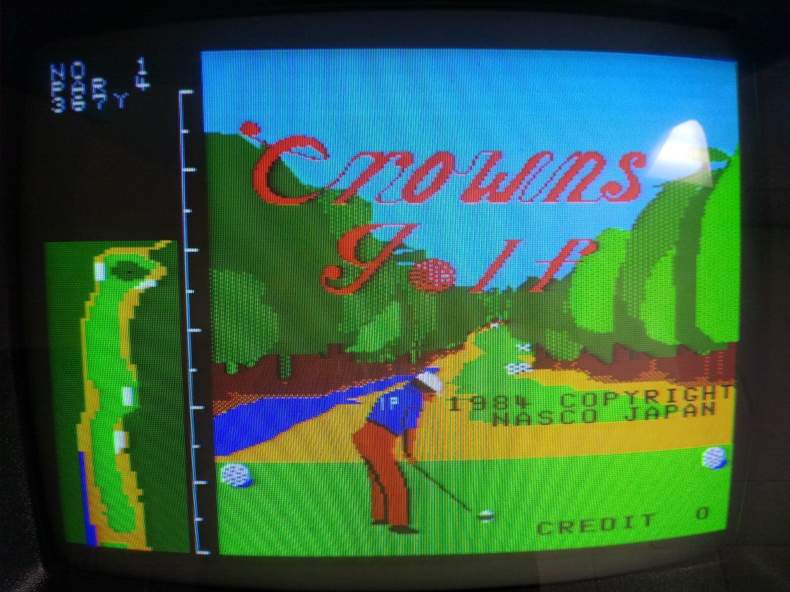 RARE 1984 Sega CROWN’S GOLF dedicated golf video arcade game – FREE SHIPPING