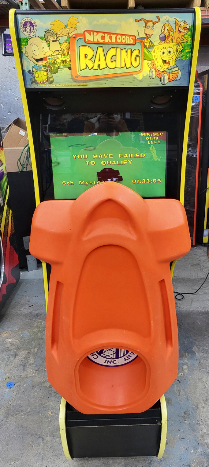 Nickelodeon Nicktoons Racing Arcade Sit Down Driving Racing Arcade 27″ LCD (#1)