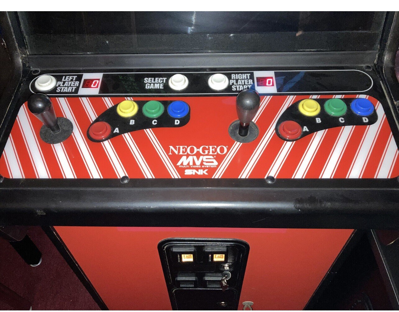 Original SNK NEO GEO full sized 2slot upright video arcade with 161n1 game cart