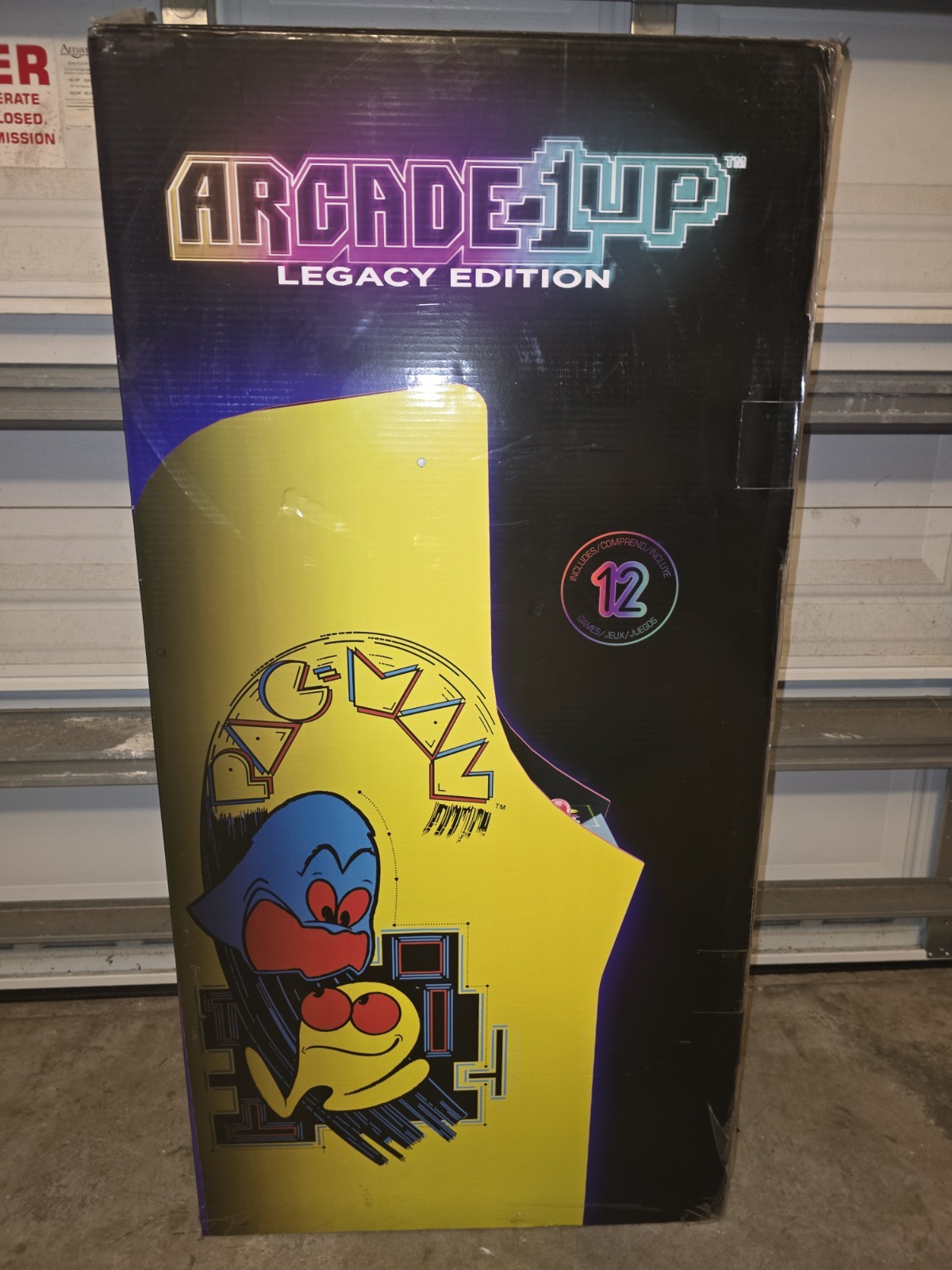 Arcade1Up Legacy Edition Pac-Man Arcade Cabinet with Riser, 12 Games
