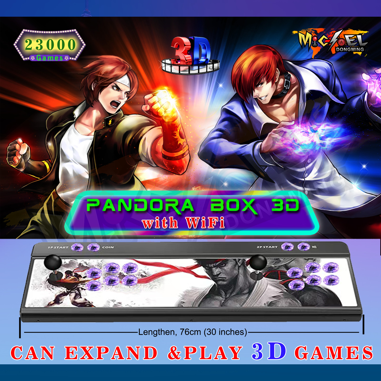 Pandora Box 3D WiFi 23000 Games HD Lengthen All Metal Retro Game Arcade Console