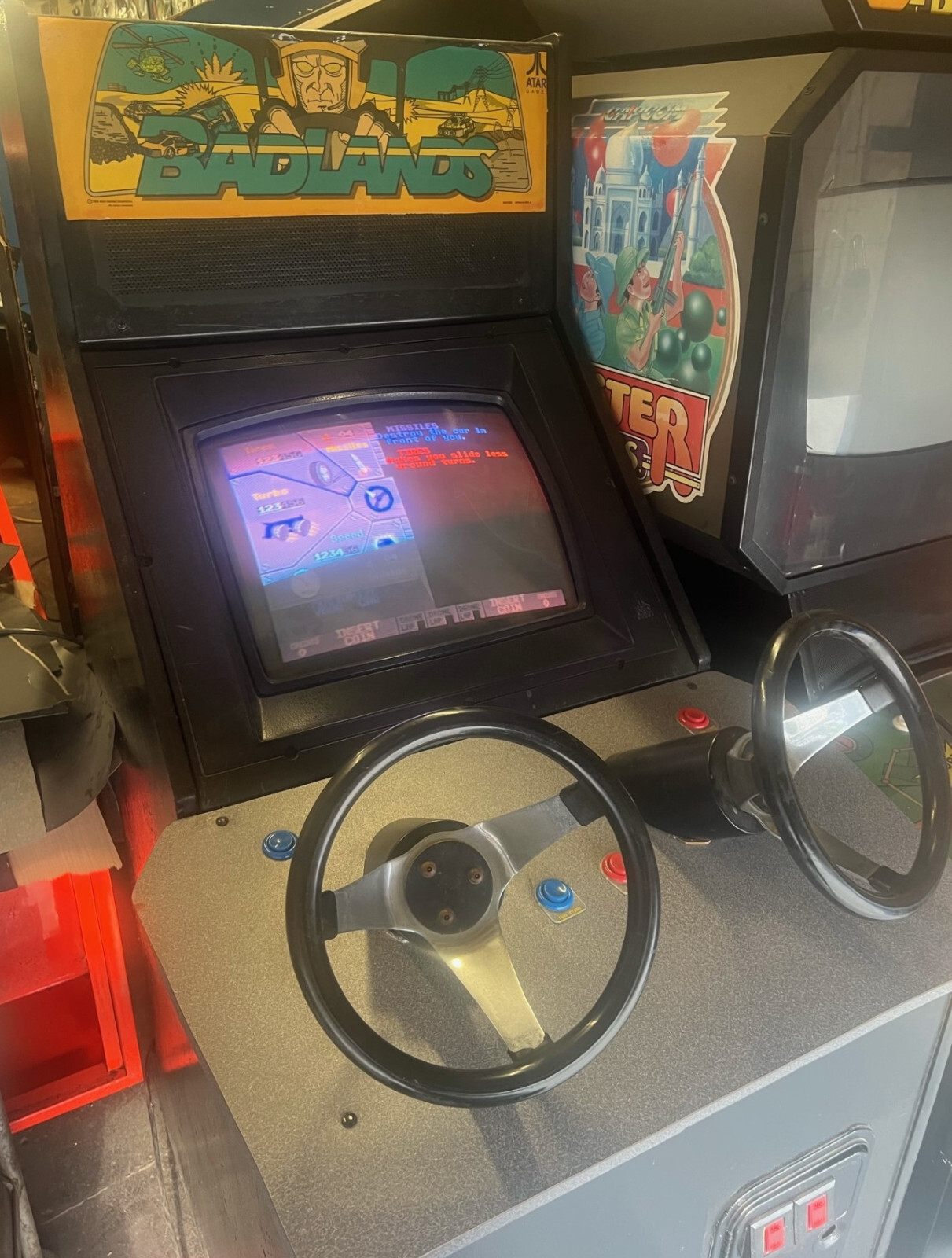 BADLANDS ARCADE MACHINE by ATARI 1989 (Great Condition) *RARE*